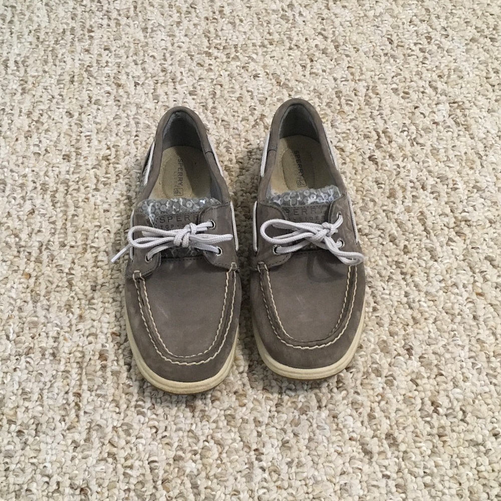 Sperry Top-Sider Gray with Sequins Boat Shoes